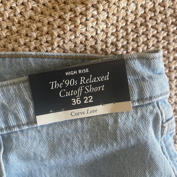 Abercrombie & fitch 90s relaxed cutoff short light wash high waist size 36 - Picture 4 of 10